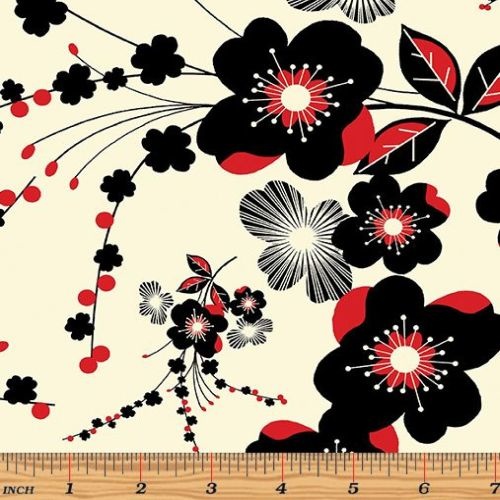Moon Flower Plum Floral Cream