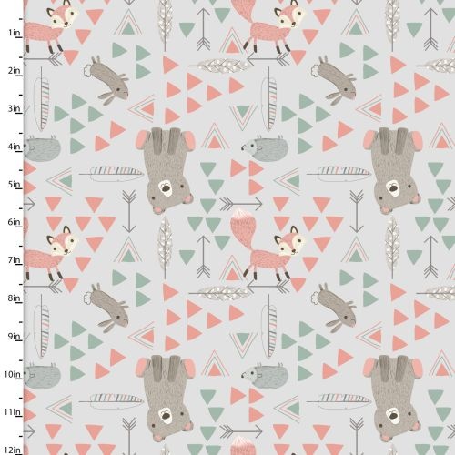 Little Ones Woodlands Animals Grey
