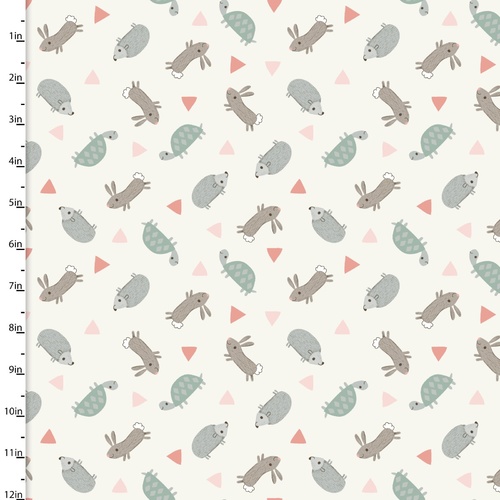 Little Ones Woodlands Animals White