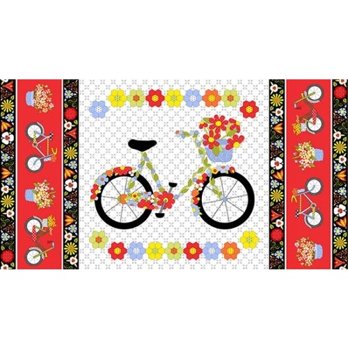 Bicycles and Blooms Panel