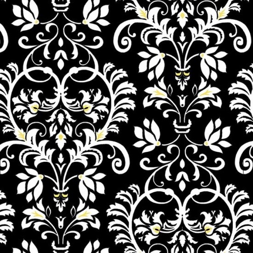 Audrey Floral Damask Black