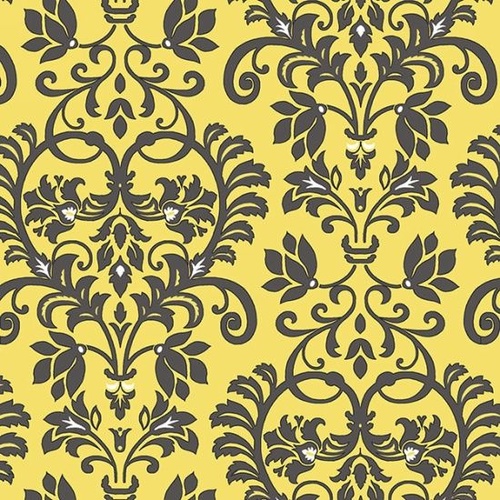 Audrey Floral Damask Yellow