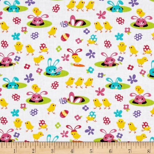 Spring Meadow Easter Rabbit Chickens