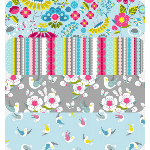Meadow Bird Floral FQ Bundle
