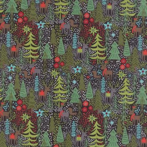 Christmas Reindeer Trees Grey