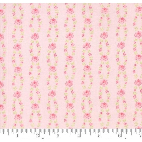 Fleurs Floral Stripe Pink Rose