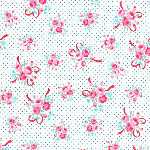 Flower Sugar Rose Ribbon White