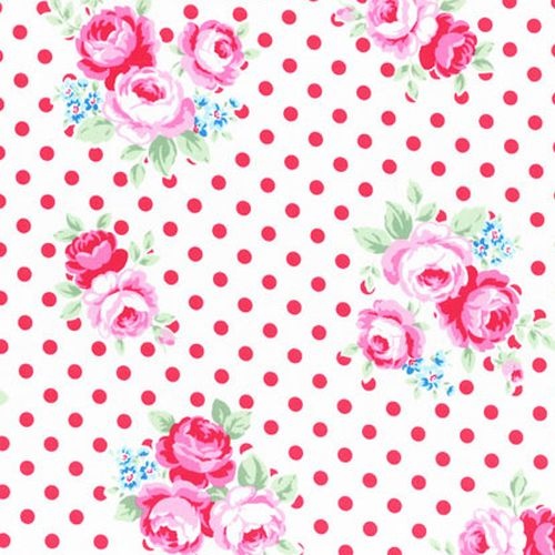 Flower Sugar Rose Spot White