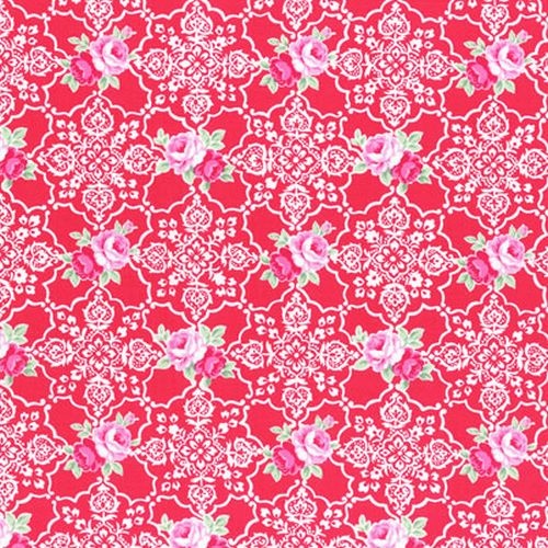 Flower Sugar Rose Damask Red