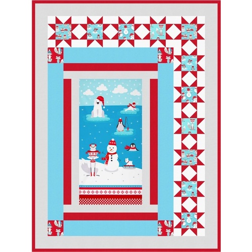Polar Pals Aqua Quilt Kit