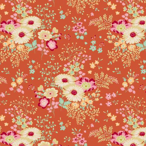 Cabbage Rose Floral Lucille Ginger