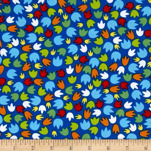Dandy Dino Dinosaur Paw Prints Blue
