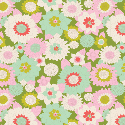 Tilda LemonTree Boogie Flowers Green