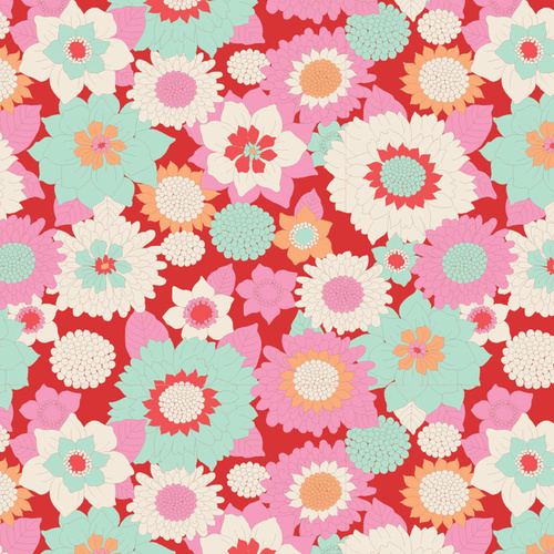 Tilda LemonTree Boogie Flowers Red