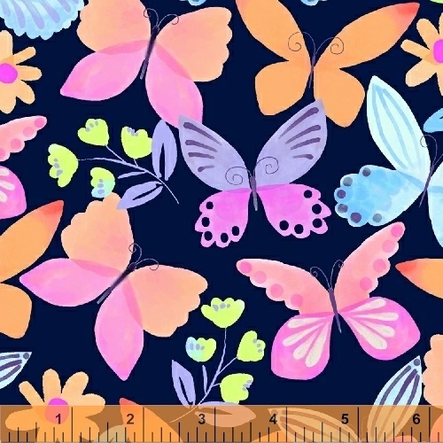 Painted Wings Butterfly Navy