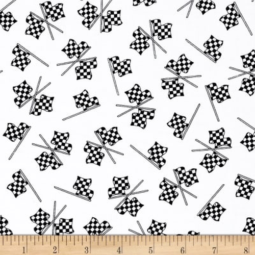 Fast Track Racing Flags White