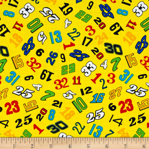 Fast Track Racing Car Numbers Yellow