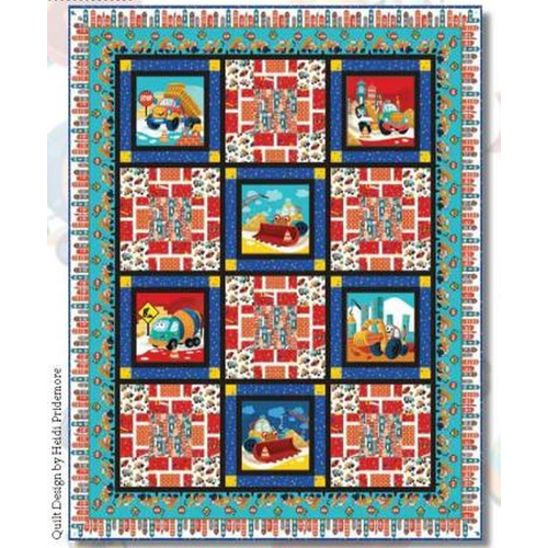 Let's Build Construction Quilt Kit 2