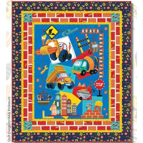 Let's Build Construction Quilt Kit 1
