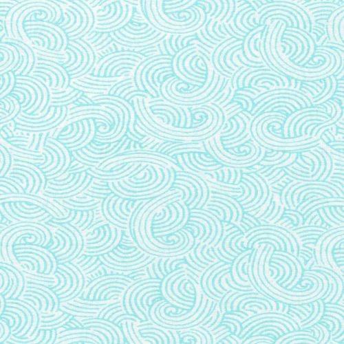 Under The Sea Wave Swirls Aqua