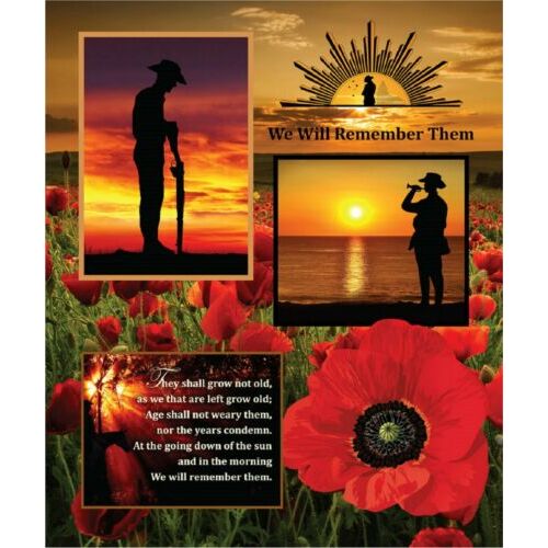 Remembering ANZAC Quilt Panel 7117 O