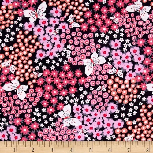 Flutterby Floral Fleur Charcoal