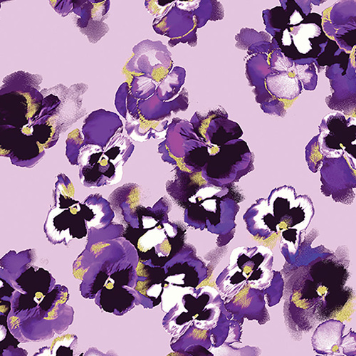 Pansy Noir Watercolour Pansies Lilac