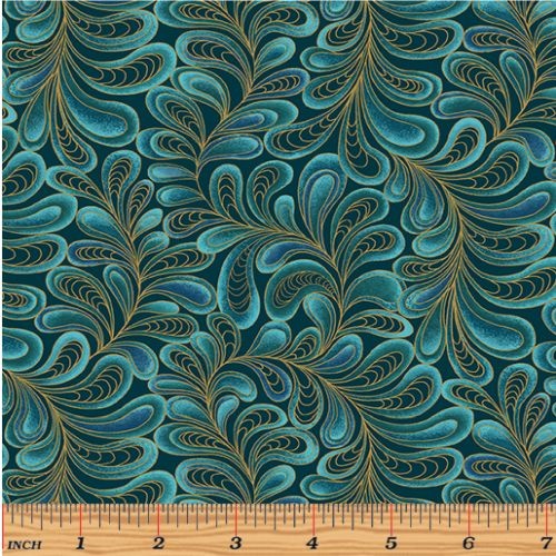 Cat-I-Tude Feather Frolic Teal 554