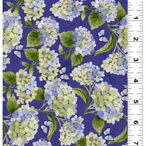 Heavenly Hydrangeas Butterfly Periwinkle