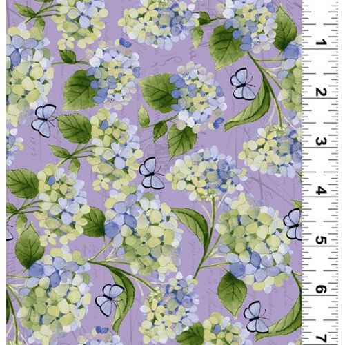 Heavenly Hydrangeas Butterfly Mauve