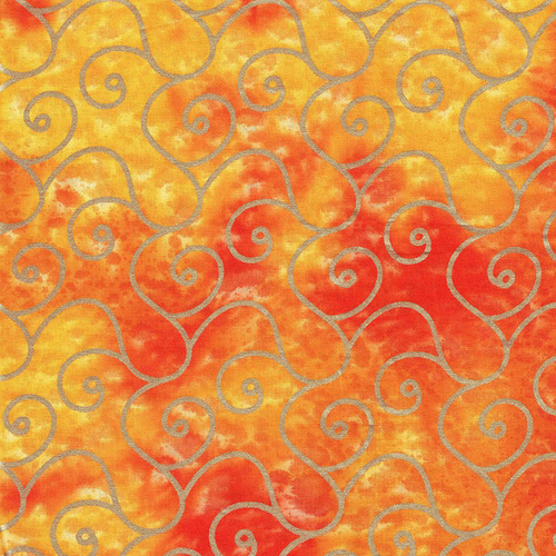 Montego Bay Metallic Batik Orange