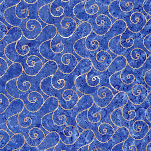 Montego Bay Metallic Batik Blue