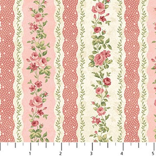 Vintage Rose Stripe Pink
