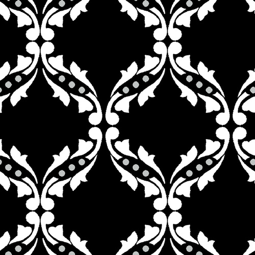 Dark Romance Black White Scroll Vine