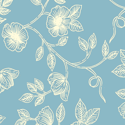 Aviary Floral Blue