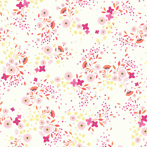 Modern Scandanavian Floral Bunches White