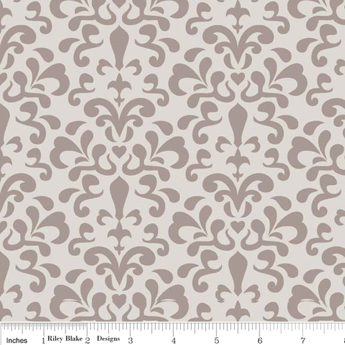 Ashbury Damask Grey Per Metre