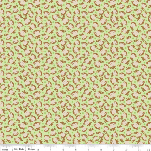 Snips and Snails Monkeys Green Per Metre