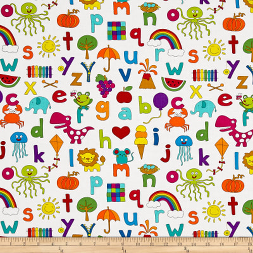 And Z Alphabet White