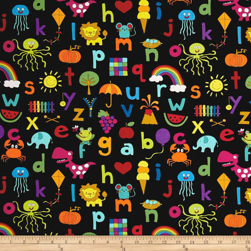 And Z Alphabet Black