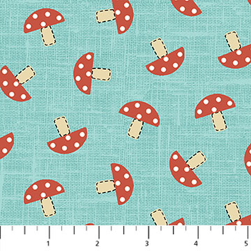 Fox and Friends Toadstools Blue