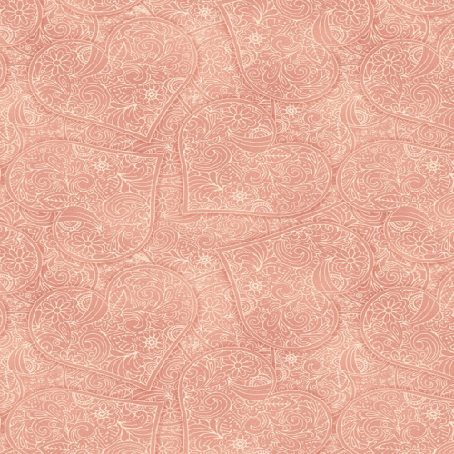 Garden Hideaway Heart Scroll Pink