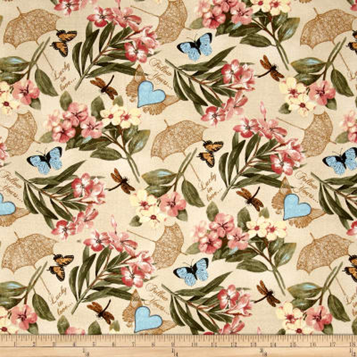 Garden Hideaway Butterfly Floral Cream