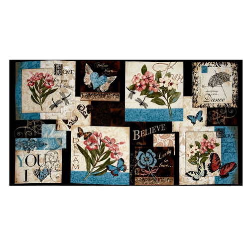 Garden Hideaway Butterfly Floral Panel
