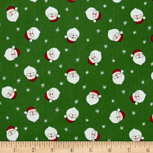 Novelty Christmas Santa Face Green