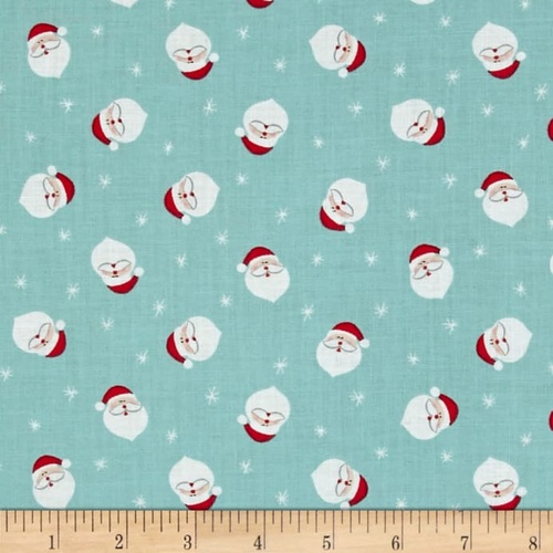 Novelty Christmas Santa Face Blue