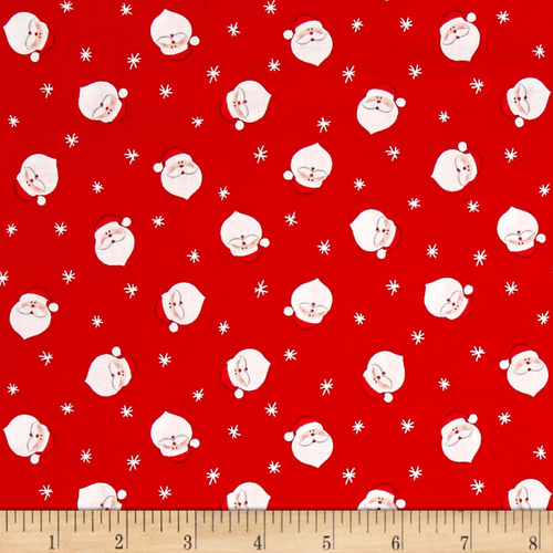 Novelty Christmas Santa Face Red