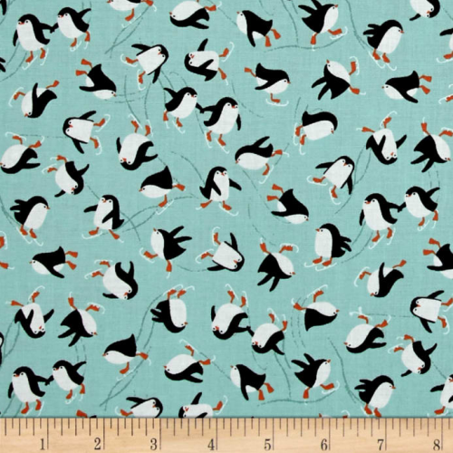 Novelty Christmas Penguin Sky Blue