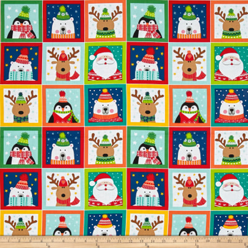 Novelty Christmas Blocks Panel