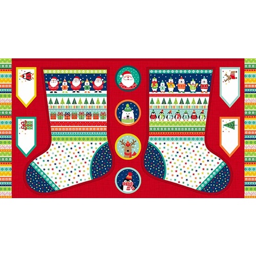 Novelty Christmas Stocking Labels Panel
